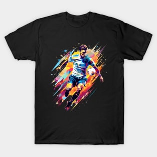 Football Soccer Player Sport Game Champion Competition Abstract T-Shirt